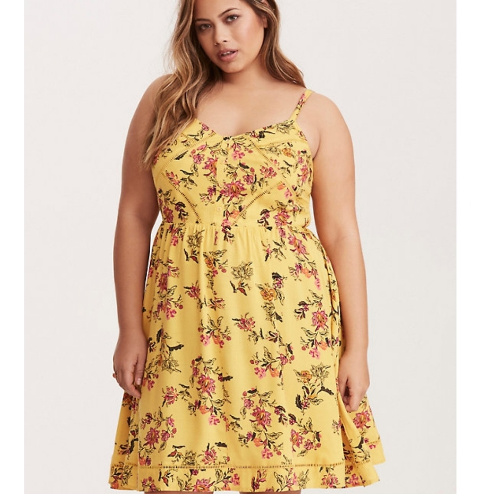 Torrid floral challis sun dress